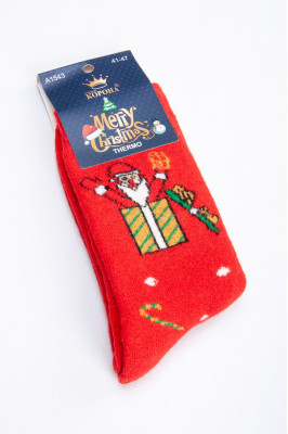 Шкарпетки чоловічі новорічні махрові 